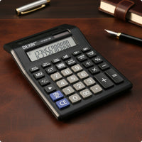 Black Two-screenScreen Calculator Memory Keys Slanted Calculator Standard Functions Office Supply