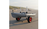 Portable Sit-on-Top Kayak Carrier Large Wheels Kayak Beach Trolley Padded Support Posts Boat Carrier All Terrain for Shoreline, Outdoor