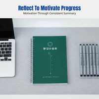Minimalist Coiled Notebook, Four-Section Time Management, Study & Work Planner