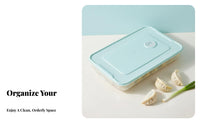 Dumpling Storage Box Non-Stick Texture Dumpling Freezer Tray Stackable Freezer Container Odor Resistant Multi-Tier Food Tray