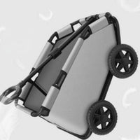 Foldable Pet Carriage Lightweight 4 Wheel Pet Carriage Shock Absorbing Animal Gear for Cats