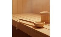 3 Pieces Polished Surface Wood Sauna Ladle Sturdy Wooden Sauna Dipper Hanging Hole Wooden Water Scoop Multipurpose for Bathhouse