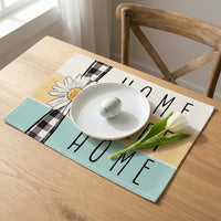 Easter Bunny Placemat Festive Bright Color Dining Mat for Home, Party, Kitchen, Restaurant