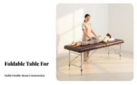 Multi-Functional Foldable Massage Table Easy to Set Up Portable Massage Table Water-Resistant & Oil-Proof Folding Beauty Couch Skin-Friendly PU Leather for Beauticians, Estheticians, Physical Therapists, Mobile Services, Medical Facility