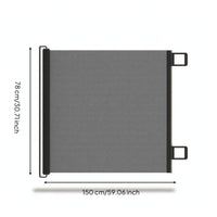 Adhesive Retractable Pet Gate Space-Saving Retractable Dog Gate Indoor Easy Install for Pets, Dogs, Cats, Doorways, Hallways, Stairs