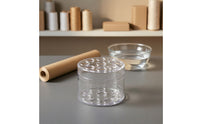 Transparent Flower-Arranging Holder Clear Holder with Perforated Top Cylindrical Floral Stem Organizer Compact for Florists, Diy Decorators, Vases, Table Centerpieces, Home Decor