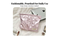 Korean Design Clutch Pouch Portable Quilted Cosmetic Case Lightweight for Women