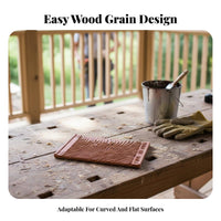 3 Pieces Wood Graining Tool Set Reusable Wood Graining Tool Set Easy to Use Texture for Painters, Crafters, Outdoor Undertakings, Fence Staining