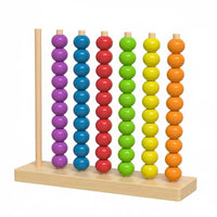 Peg Board Bead Set Develops Fine Motor Skills Color Sorting Toy Easy to Grasp Circular Building Blocks for Young Children, Preschoolers, Nursery