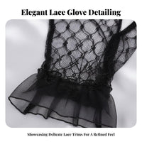 Alluring Design Feline Ear Lace Veil Headband Lightweight Lace Feline Ear Hairband Comfortable Fit Costume Accessory for Women, Adults, Cosplayers, Halloween, Cosplay Events, Masquerade, Nightclub