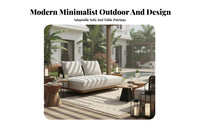 Weather-Resistant Sofa and Table Group waterresistant 4-piecePiece Conversation Set Hand-Woven Outdoor Furniture Modern Design for Hotel Owners, Property Managers, Terrace, Balcony, supportyard, waterside