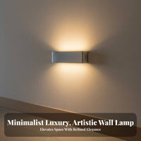Flicker-Non-Flickering Modern Wall Lamp Easy Installation Modern LED Wall Sconce Brushed Finish LED up down Light for Interior Designers, Hotel Managers, DIY Enthusiasts, Bedroom, Hallway, Staircase, Living Room