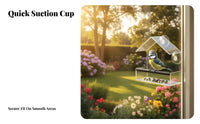 Acrylic Birds Feeder Easy to Clear Avian Window Feeder No Assembly Needed for Kids, Cat Owners, Balcony, Patio