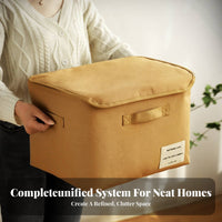 foldable textile container Built-in Handles foldable textile Box Sturdy Frame