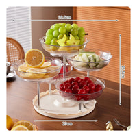Rotating Snack Tray Modern Rotating Fruit Tray Space-Saving for Parties