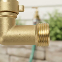 Brass Hose Elbow Swivel 90 Degree Hose Elbow Kink Resistant for Outdoor, Yard