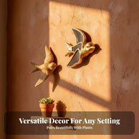 Resin Avian Wall Hanging Detailed Craftsmanship Swallow Wall Decor House Decoration Easy to Hang for Entryway, Hallway