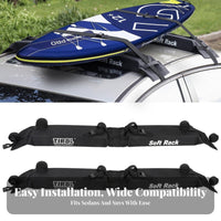 Soft Roof Rack 600D Oxford Material Foldable Car Roof Rack Easy Installation Non-Slip for Outdoor Lovers, Camping