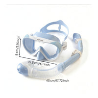 Adjustable Kids Snorkel Set Soft Silicone Snorkeling Mask Lightweight Swim Gear Compact for Youngster, Beginners