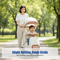 2-in-1 Pushchair & Ride-On Walker, Multifunctional, Music Steering Wheel, For Children, Home Playground