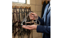 Kimberwicke Bridle Control Piece Chain Equestrian Gear Slotted Cheeks for Horseback Riding