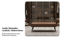 Padded End-of-Bed Bench Modern Design Long Padded Bench Versatile Placement Long-Lasting Construction for Guests, Entryway
