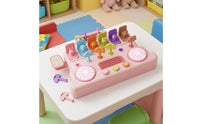 Toy Bus with Buttons Interactive Busy Board with Handle Sensory Toy with Buttons Tactile Busy Board with Lights Tabletop