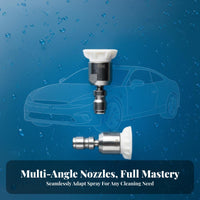 360 Degree Rotation Swivel Spray Nozzle Stainless Steel 304 Universal Joint Spray Nozzle for Car Washing, Driveway Cleaning