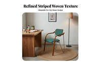 Wabi-Sabi aesthetic Curved Backrest Armchair Padded Seat Dining Chair Artistic Design Seating Furniture Minimalist for Interior Designers, Homeowners, Families, Kitchen, Study, Restaurant, Home Office