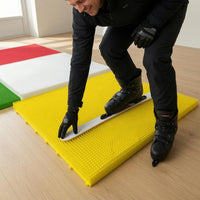 Rectangular Plastic Bristle Ski Mat Yellow Ski Practice Mat
