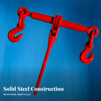 High Strength Ratchet Load Binder Drop Forged Heavy Duty Chain Binder Secure Locking for Riggers, Farmers, Transportation, Industrial Use