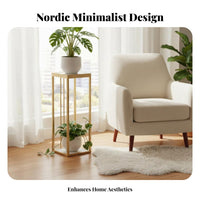 2-Tier Pot Holder Modern Design Plant Stand Nordic design aesthetic for Bedroom, Homeowners