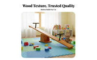 Space-Saving Foldable Two-Seat balancing board Parent-Child Interaction Seesaw Safe Rounded Corners Teeter-Totter Promotes Balance and Coordination for Children, Toddlers, Preschoolers, Home, Living Room, rearyard, Garden
