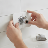 45° Angled Wall Drain Pipe Cover for 50-75mm Pipes - Decorative Flange for Wall-Mounted Plumbing