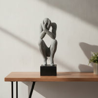 Abstract Human Statue Elegant Human Figurine Attractive Desktop Statue for Minimalism Aficionados