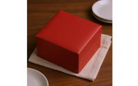 Imitation Leather Hinged-Top Watch Box Embossed Watch Box Hinged Lid Storage Woven Texture