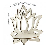 Lotus Flower Corner Shelf Space Saving Butterfly Corner Shelf for Living Room
