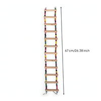 Colorful Bird Ladder Safe Hanging Bird Toy Interactive Climbing Ladder Bright for Pet Birds