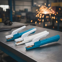 Industrial Metal-Joining Clamp with Insulated Body Non-Slip Electrode Holder Heavy-Duty Chill-Grip for Professionals