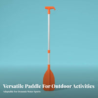 Telescopic Boat Paddle Unsinkable Water Pump Paddle Extendable Kayak Oar Portable Bilge Pump Oar Lightweight for Canoeists