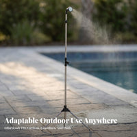 Adjustable Height Telescopic Shower Quick-Connect Tripod Shower Lightweight Aluminum for Garden, Pool
