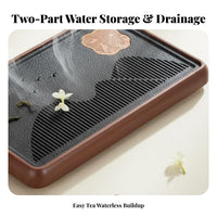 Water-Storing Tea Board space-saving Design Tableware Easy to Clean for Individuals