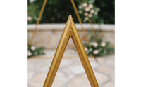 Gold Finish Triangle Arch Stand Freestanding Balloon Garland Stand Easy to Assemble