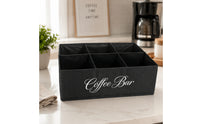 Foldable Coffee Station Organizer Collapsible Coffee Bar Organizer Countertop Organizer Portable for Office Breakroom