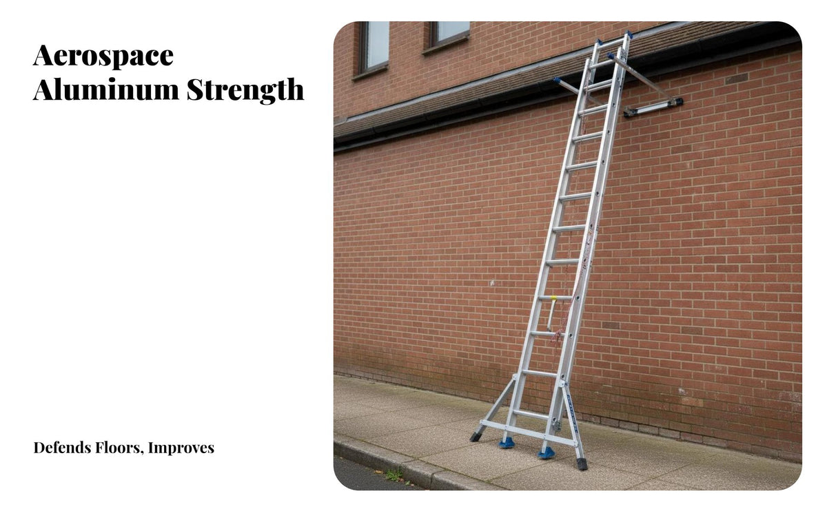 Telescopic Extension Ladder Heavy Duty Telescopic Ladder Industrial Grade Household Equipment for Homeowners, Technicians, Job Site, Warehouse, Garage