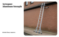 Telescopic Extension Ladder Heavy Duty Telescopic Ladder Industrial Grade Household Equipment for Homeowners, Technicians, Job Site, Warehouse, Garage