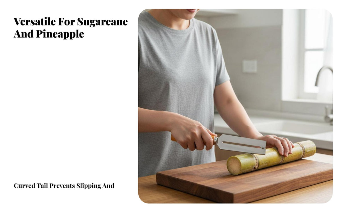 Sugarcane Skin Remover Stainless Steel Sugarcane Peeling Pineapple Skin Remover Versatile Sturdy Duty Fruit Multifunctional