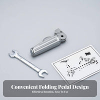 2 Pieces Rear Passenger Footrests Full-Metal Construction Scooter Foot Pegs Aluminum Foot Pegs Rust-Resistant Vehicle Accessory