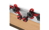 Anodized Aluminum Single-Way Roller Featherboard Anti-Kickback Router Table Featherboard Even Feeding Roller Stock Guide Precise Cuts for Woodworkers, DIYers, Miter Slot