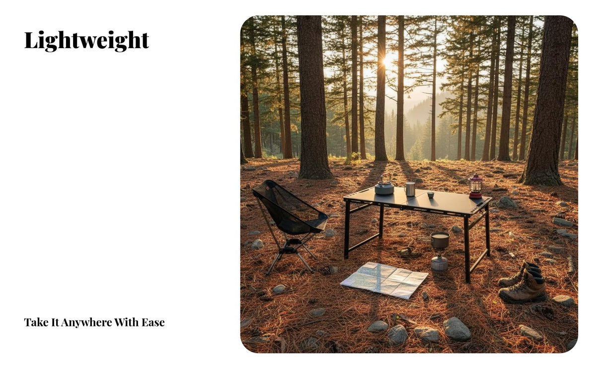 Portable Adjustable Height Camping Table Easy to Set Up Adjustable Height Outdoor Table Sturdy & Long-Lasting Hanging Slots for Travelers, Picnickers, Travel, Picnic, Tailgating, Backyard